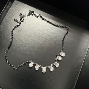 Black/clear stone necklace